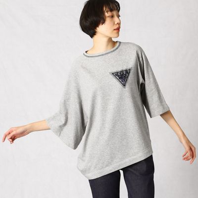 ＜β (Women)＞ミニ裏毛刺繍パーツ付き　プルオーバー（７７０５ＴＴ１６）