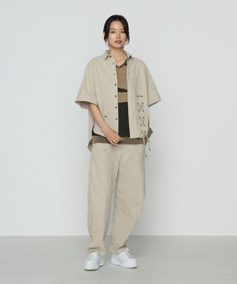 期間限定価格商品 セットアップ対応】レースアップ半袖シャツ（7706HK05 ウェア