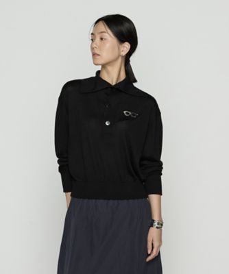 minmin様　オーダーページ ボタン開き襟付き ニットプルオーバー（7706IM10） | β