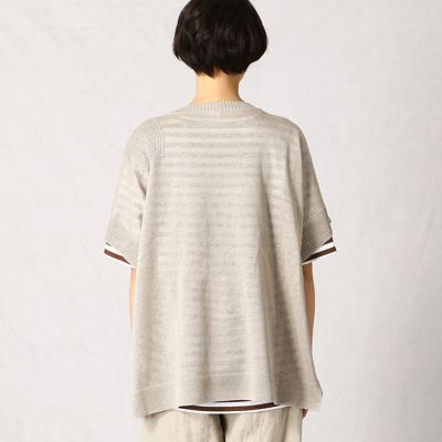 トグル付きリネン　ニットプルオーバー（７７０６ＩＴ１１）