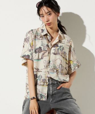 【BEIGE】【別注】<PAYDAY>メッセージプリントシャツ PAYDAY/ペイデイ SLOBE別注 プリントシャツ（シャツ/ブラウス