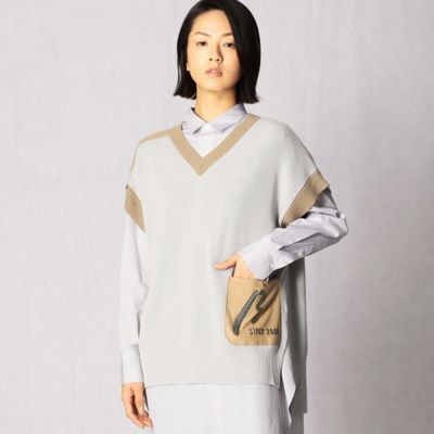 ＜β (Women)＞スエードポケット付き　ニットベスト（７７０７ＩＷ１６）