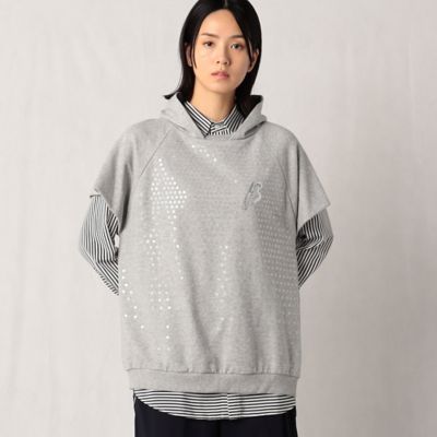 ＜β (Women)＞ミニ裏毛スパンコール　フディープルオーバー（７７０７ＴＡ１８）
