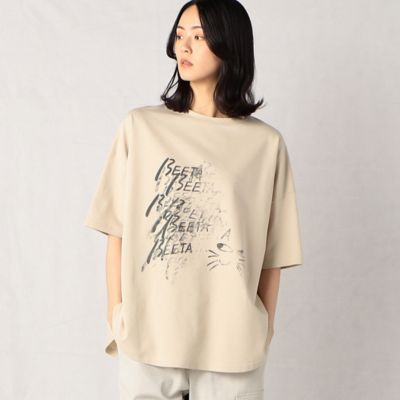 ＜β (Women)＞バズインレイロゴネコ　Ｔシャツ（７７０７ＴＣ１３）