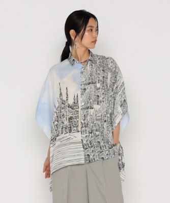 β (Women)/ベータ カテドラルプリント　スクエアシャツ（７７０８ＨＫ０７）