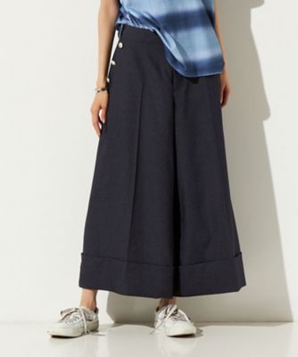 裾ダブルクロップドワイドパンツ（7708PO18） | β (Women