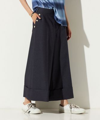 裾ダブルクロップドワイドパンツ（7708PO18） | β (Women