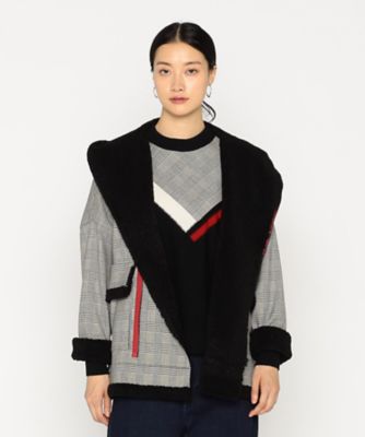 ＜β (Women)＞裏起毛グレンチェック　フードブルゾン（７７０８ＶＭ１１）