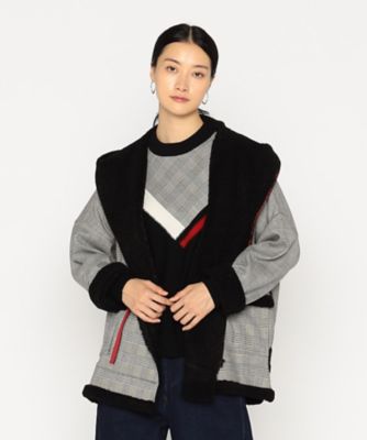 裏起毛グレンチェック フードブルゾン（7708VM11） | β (Women