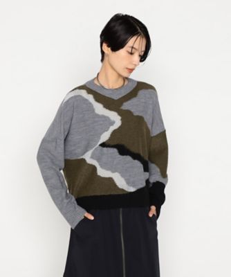 ＜β (Women)＞カモフラ柄ニット　プルオーバー（７７０９ＩＭ１４）