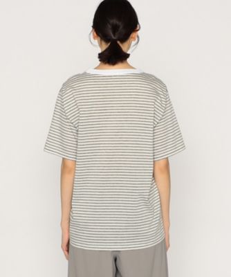 風景柄プリント　ボーダーＴシャツ（７７０９ＴＧ１０）