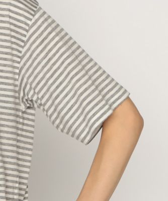風景柄プリント　ボーダーＴシャツ（７７０９ＴＧ１０）