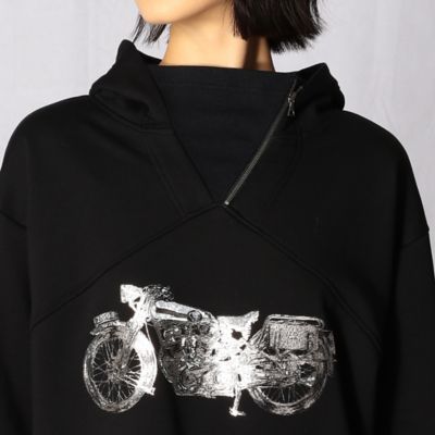 超軽量裏毛　バイクプリント　ロングプルオーバー（７７０９ＴＷ４２）
