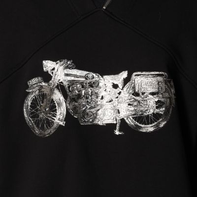 超軽量裏毛　バイクプリント　ロングプルオーバー（７７０９ＴＷ４２）