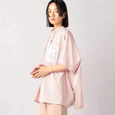 ＜β (Women)＞ジャージータイプライター　レースポケット付きシャツ（７７１０ＨＣ１６）