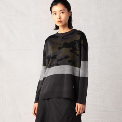 ＜β (Women)＞迷彩丸首　ニットプルオーバー（７７１０ＩＥ１９）