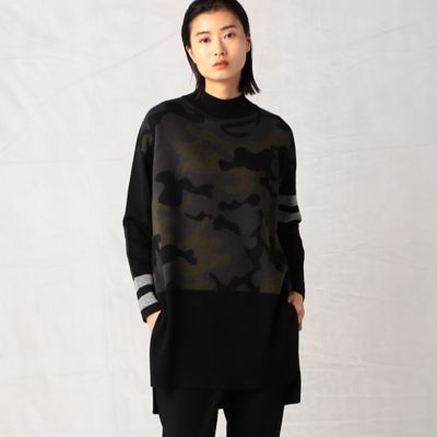 ＜β (Women)＞迷彩ハイネック　ロングニットプルオーバー（７７１０ＩＥ２０）