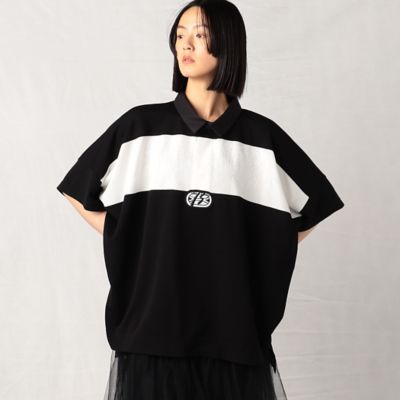 ＜β (Women)＞梨地ジャージースパンコールビーズ刺繍　ラガーシャツ（７７１１ＨＣ２２）