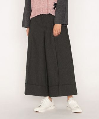 ＜β (Women)＞裾ダブル　クロップドワイドパンツ（７７１１ＰＭ１８）