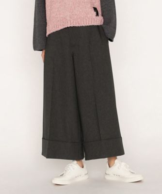 裾ダブル クロップドワイドパンツ（7711PM18） | β (Women