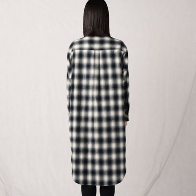 β (Women) オンブレーシャギーロングシャツ