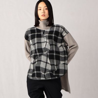 ＜β (Women)＞つまみニードルチェック柄　プルオーバー（７７１２ＴＡ３８）