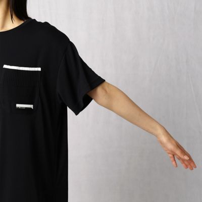 ワッペン付き　ロング　Ｔシャツ（７７１２ＴＹ５１）