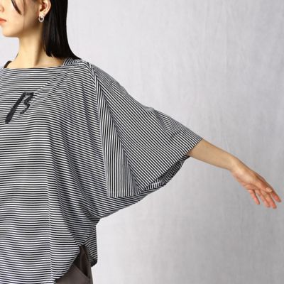βビーズ刺繍ボーダー天竺　プルオーバー（７７１２ＴＹ５２）