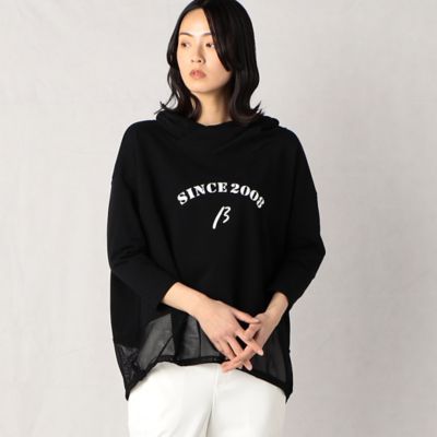 ＜β (Women)＞ミニ裏毛異素材コンビ　パーカ（７７２０ＥＣ０４）
