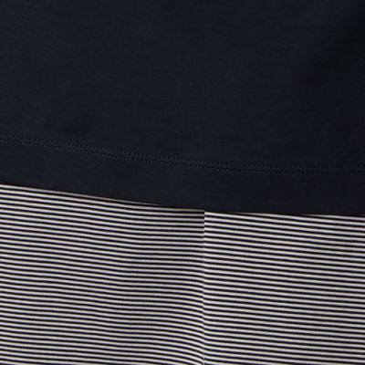 【アンサンブル】無地×ボーダーのフーデッド　プルオーバー（７７２０ＥＣ０９）