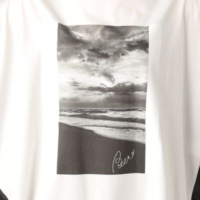 幅広天竺空と海 プリントTシャツ（7720EC10） | β