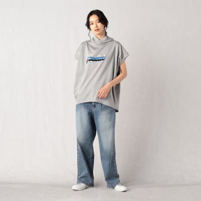 美品 β ベータ βロゴサガラ刺繍フーディープルオーバー (77-20EC16) トップス 9 コットン100％ 半袖 レディース AY7827A51 美品 β ベータ βロゴサガラ刺繍フーディープルオーバー (77-20EC16