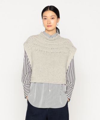 ＜β (Women)＞柄編み　ニットベスト（７７２０ＩＭ１３）
