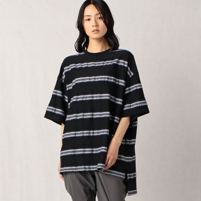 ＜β (Women)＞ストライプジャカード　Ｔシャツ（７７２０ＴＣ１８）