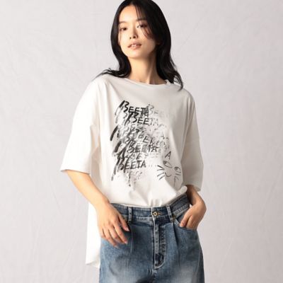 ＜β (Women)＞ロゴネコ　Ｔシャツ（７７２０ＴＣ２６）