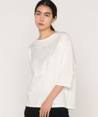 ＜β (Women)＞スパンコール刺繍　Ｔシャツ（７７２０ＴＧ０３）