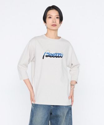 新品タグ付 Blumarine ロゴ刺繍 Tシャツ 38 イタリア製 希少 サガラ刺繍 七分袖Tシャツ（7720TO02） | β (Women)/ベータ
