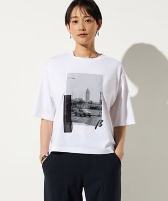 ＜β (Women)＞フォト刺繍　Ｔシャツ（７７２０ＴＯ０７）