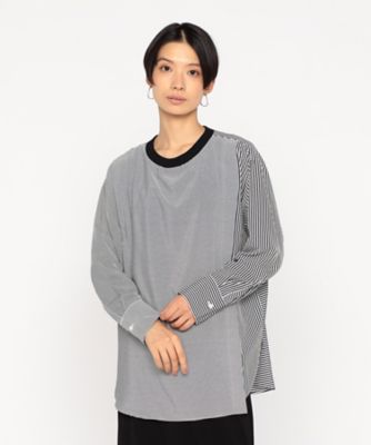 ＜β (Women)＞ストライプコンビ　プルオーバー（７７２１ＢＭ０２）