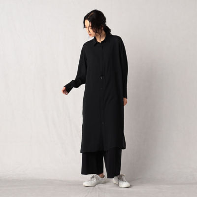 ＜β (Women)＞梨地ジョーゼットウエストスリット　ロングシャツ（７７２１ＨＣ２６）