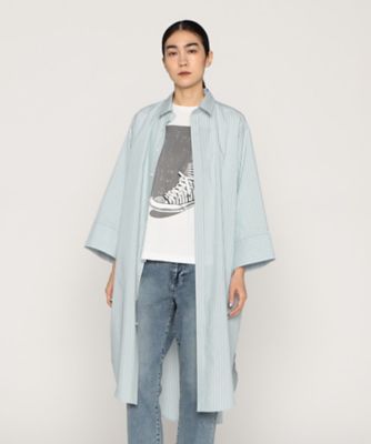 ＜β (Women)＞ポリエステルストライプ　ロングシャツ（７７２１ＨＫ０６）