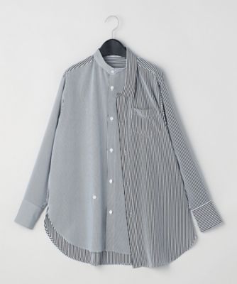 ストライプコンビ ダブルフロントシャツ（7721HM04） | β