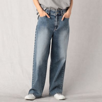 ＜β (Women)＞１０ｏｚハイパワーストレッチデニム　ワイドパンツ（７７２２ＰＣ２３）