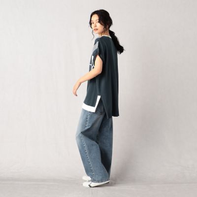 １０ｏｚハイパワーストレッチデニム　ワイドパンツ（７７２２ＰＣ２３）
