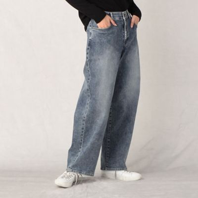＜β (Women)＞１０ｏｚハイパワーストレッチデニム　ワイドパンツ（７７２２ＰＥ１１）