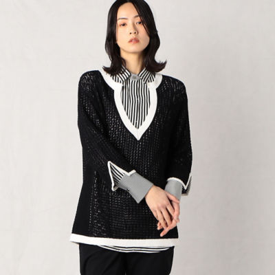 ＜β (Women)＞レーシーニット　プルオーバー（７７２３ＩＣ１０）