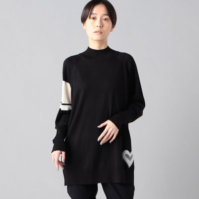 ＜β (Women)＞ハートワッペン付き　ニットプルオーバー（７７２３ＩＧ０４）