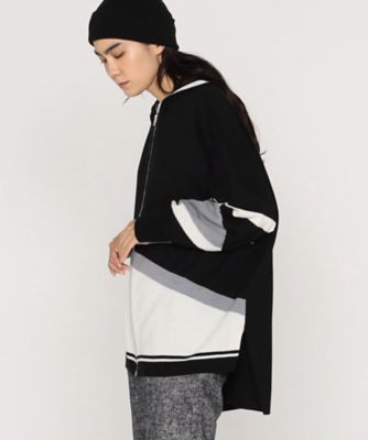 β ベータ　ライン入り ニットパーカー 半円ライン入り ニットパーカー（7703IK02） | β (Women