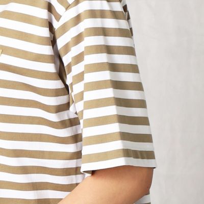 度詰天竺ボーダーＴシャツ（７７６７ＴＹ１９）　１３ＢＲ