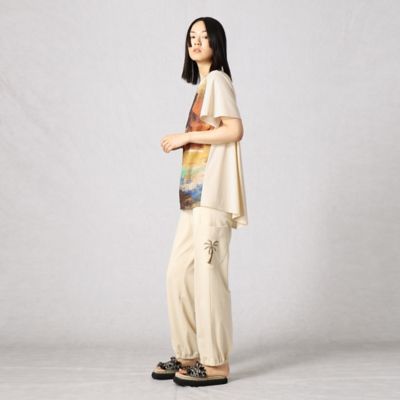 グラデーション椰子の木プリントＴシャツ（７７７０ＴＹ４３）１３ＢＲ